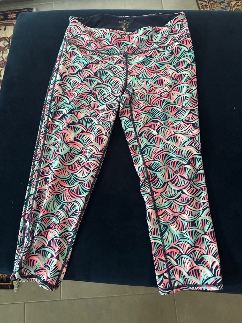 Lilly Pulitzer Pink & Teal Patterned Active Leggings